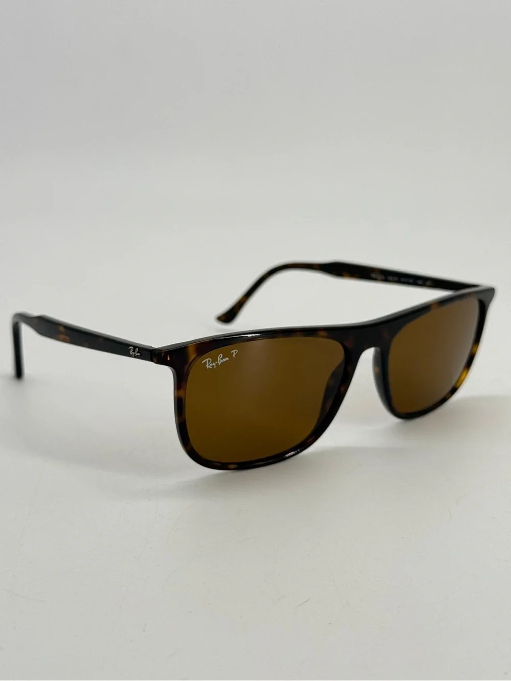 RAY-BAN SUNGLASSES RB2216 902/57 HAVANA FRAME BROWN POLARIZED LENS 145mm